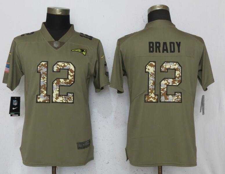 Women Nike Patriots 12 Tom Brady Olive Camo Salute To Service Limited Jersey,We sell and wholesale Women Nike Patriots 12 Tom Brady Olive Camo Salute To Service Limited Jersey on line form chian!